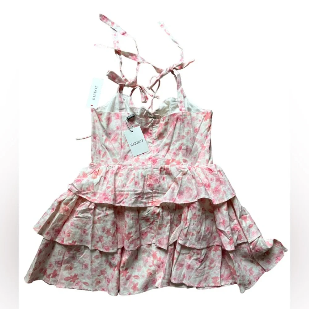 NWT Bardot Womens Laurie Linen Blend Floral Mini Dress 🔥SOLD OUT🔥 - Picture 7 of 7